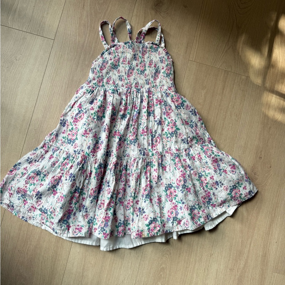 Tommy Bahama Floral Kids Dress - Pink and White